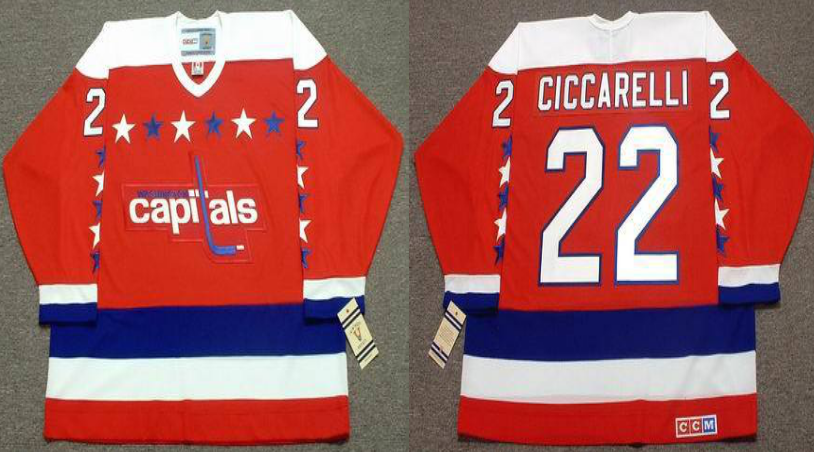 2019 Men Washington Capitals 22 Ciccarelli red CCM NHL jerseys